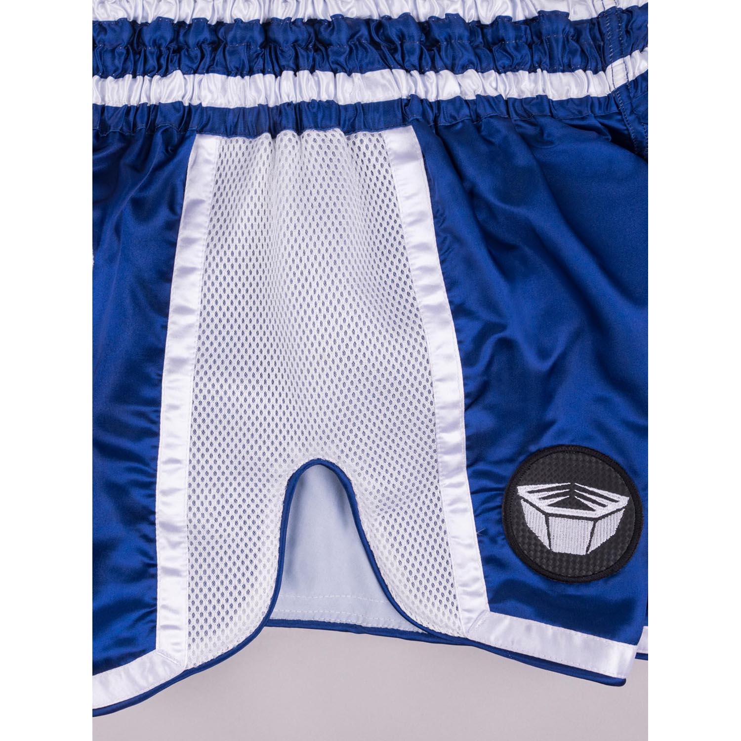 RINGLIFE Muay Thai Shorts, Represent, navy-white, M