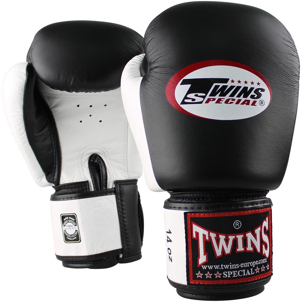 Twins Special Boxhandschuhe BGVL 3 AIR Schwarz MUAY THAI Boxen Handschuhe Leder 
