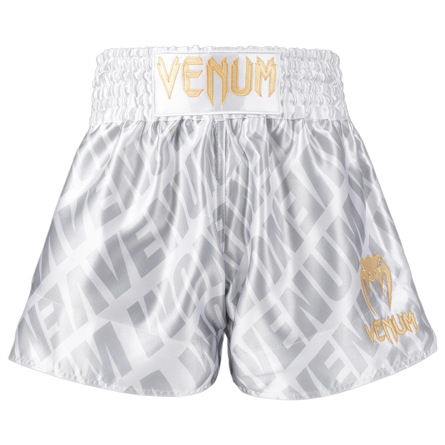 VENUM Muay Thai Shorts, Contender XT, white-silver, XXL