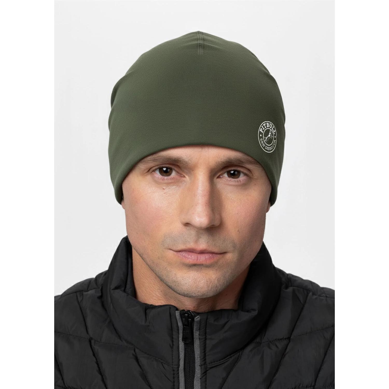 Pit Bull West Coast Beanie, San Diego, olive