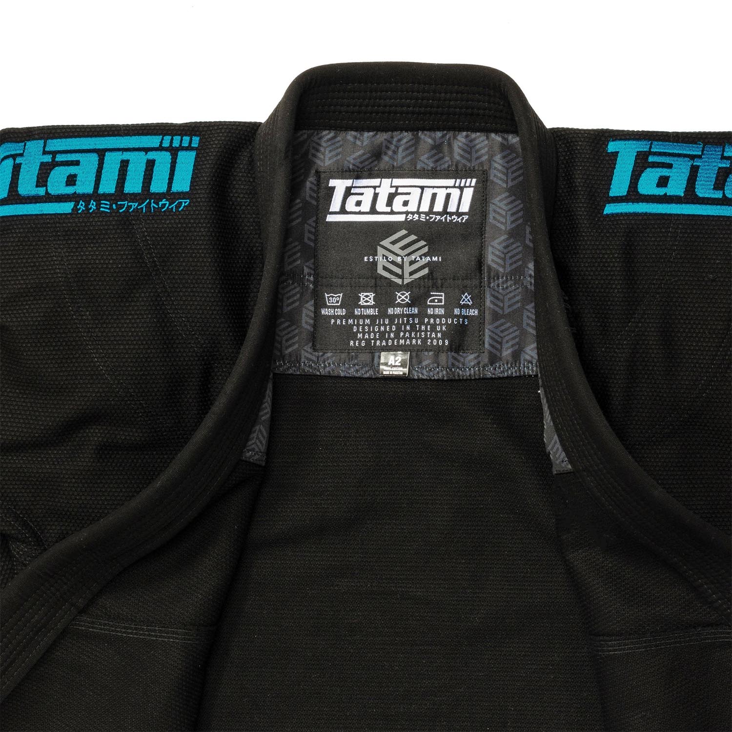 Tatami BJJ GI, Estilo Black Label, schwarz-blau, A4