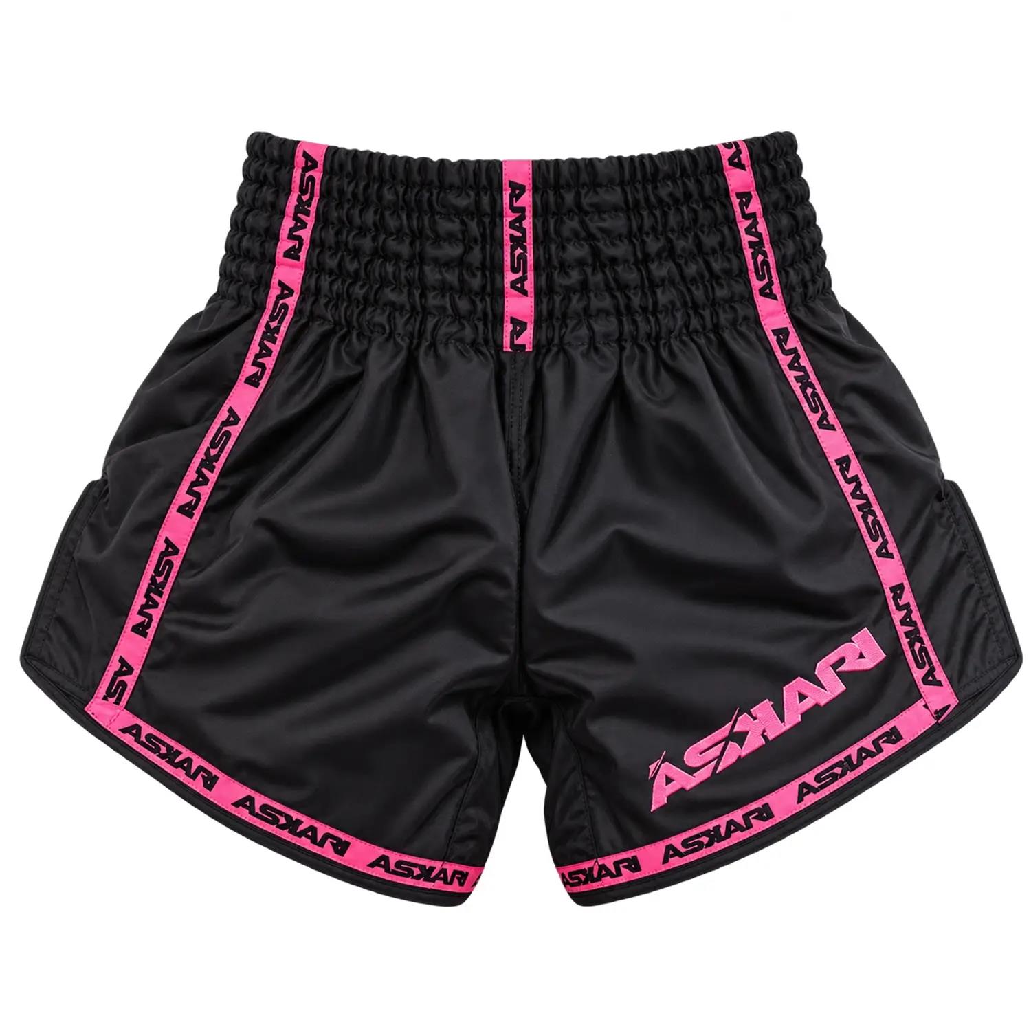 ASKARI Muay Thai Shorts, One Day, black-pink, XXL