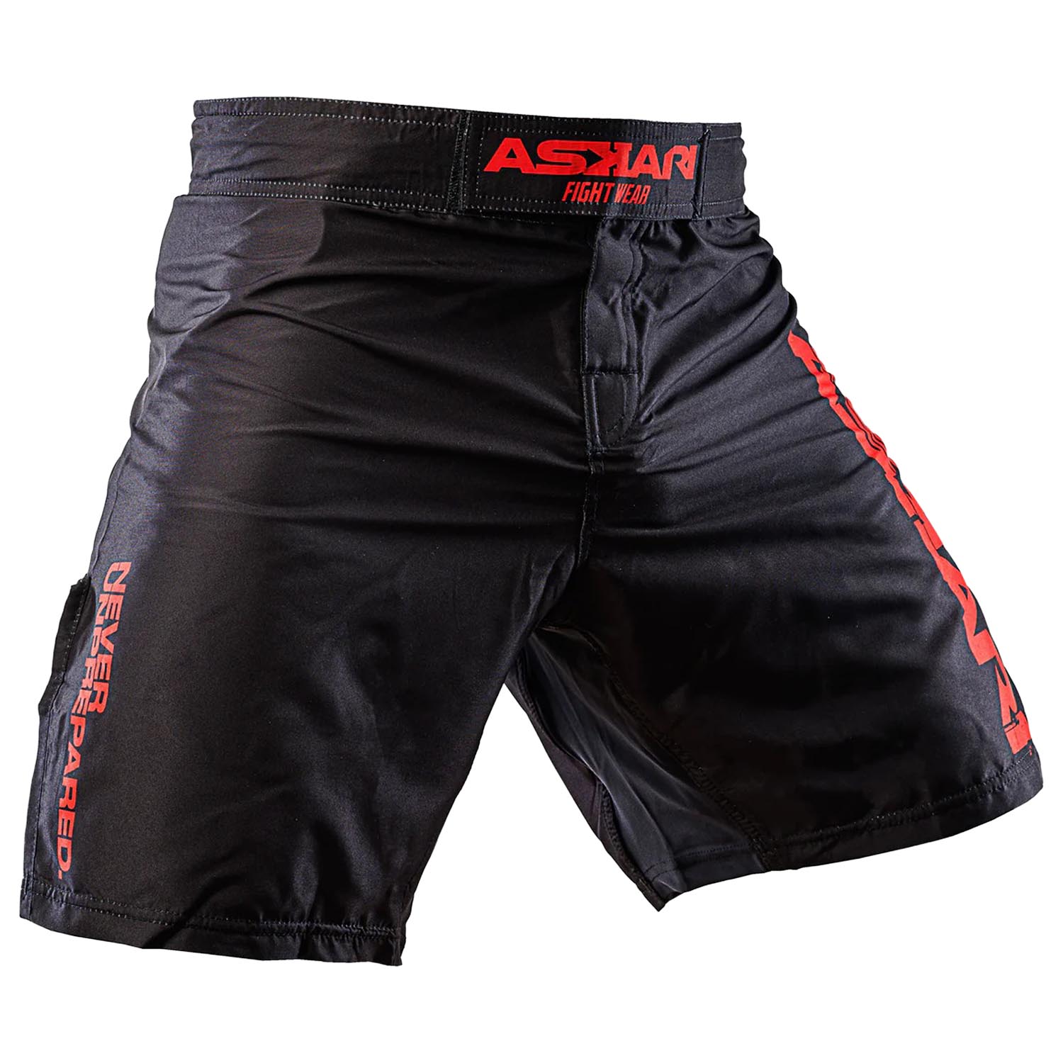 ASKARI MMA Fight Shorts, #01, black-red, S