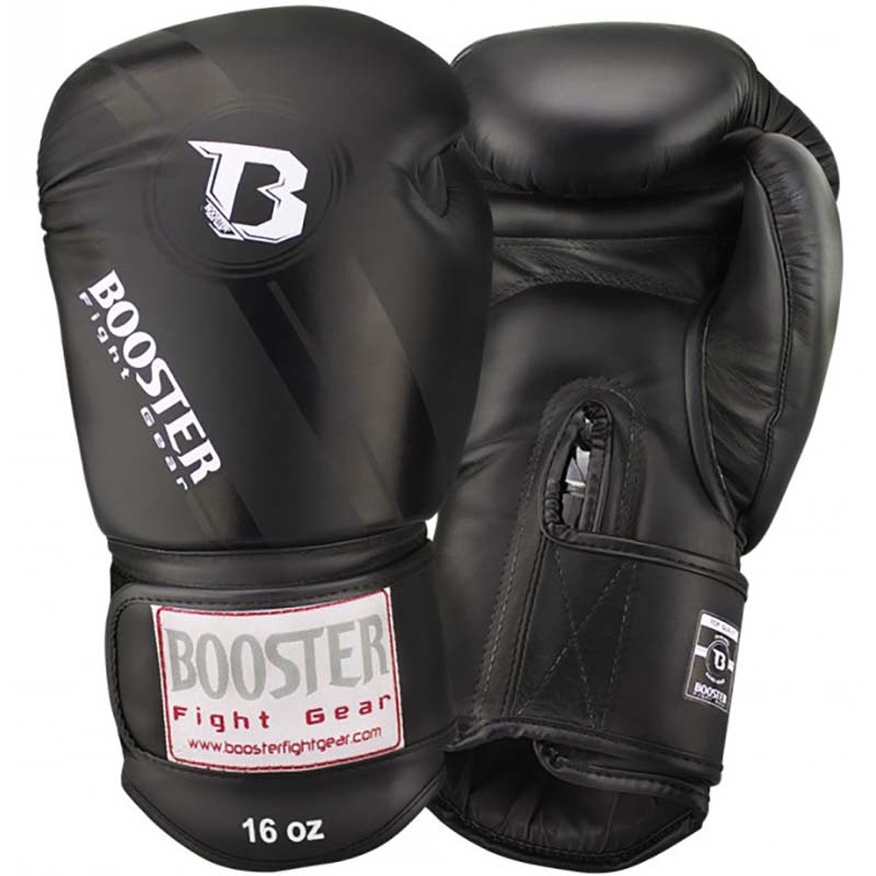 Booster Boxing Gloves, V3, Leather, black, 10 Oz