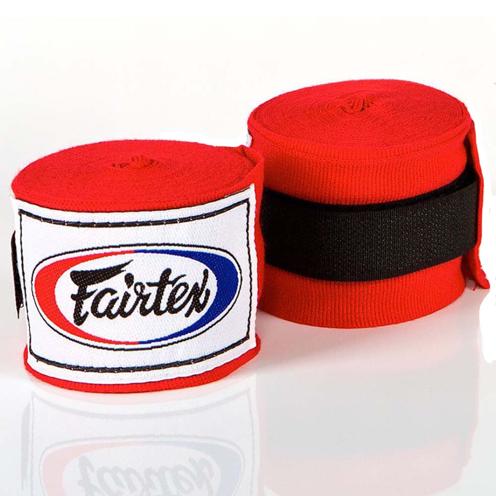 Fairtex Boxbandagen, halb-elastisch, 4.5 m, rot
