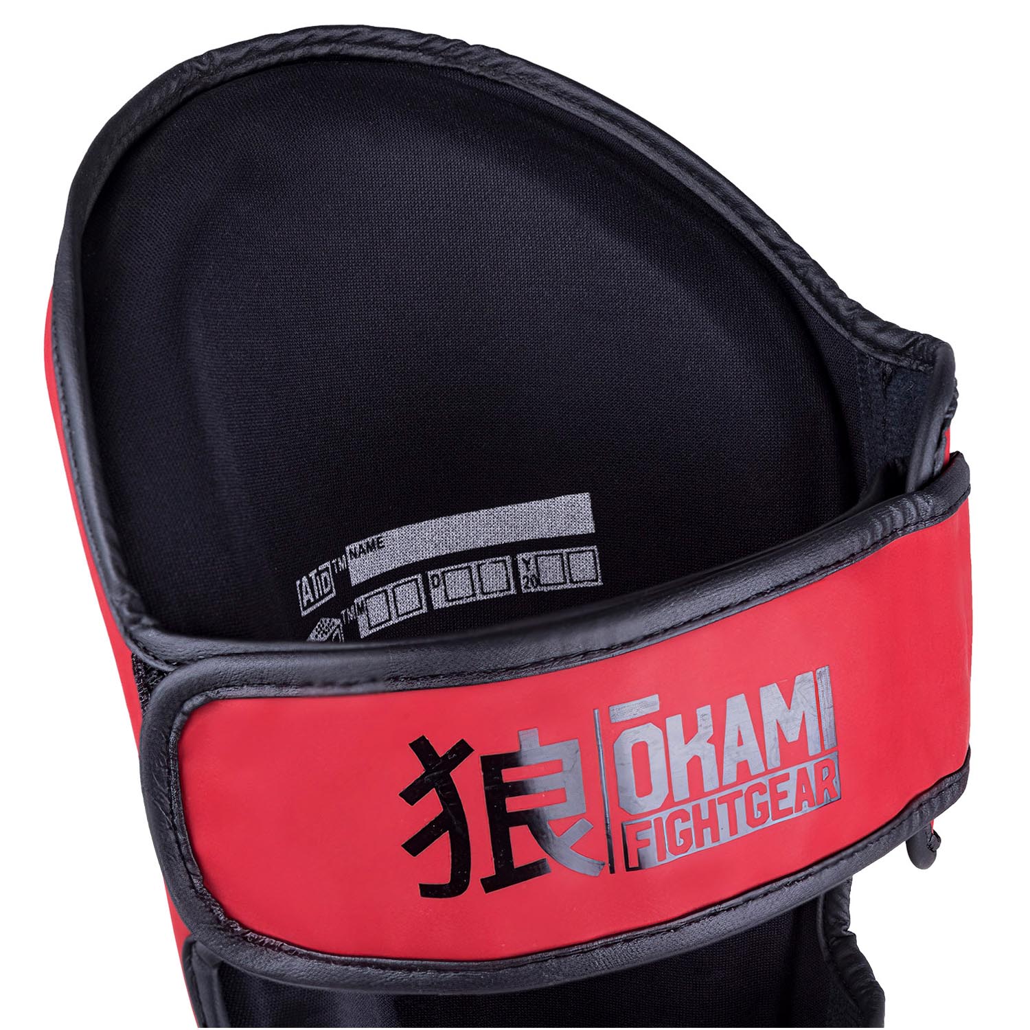 OKAMI Shinguards, Competitor V2, red-black, M