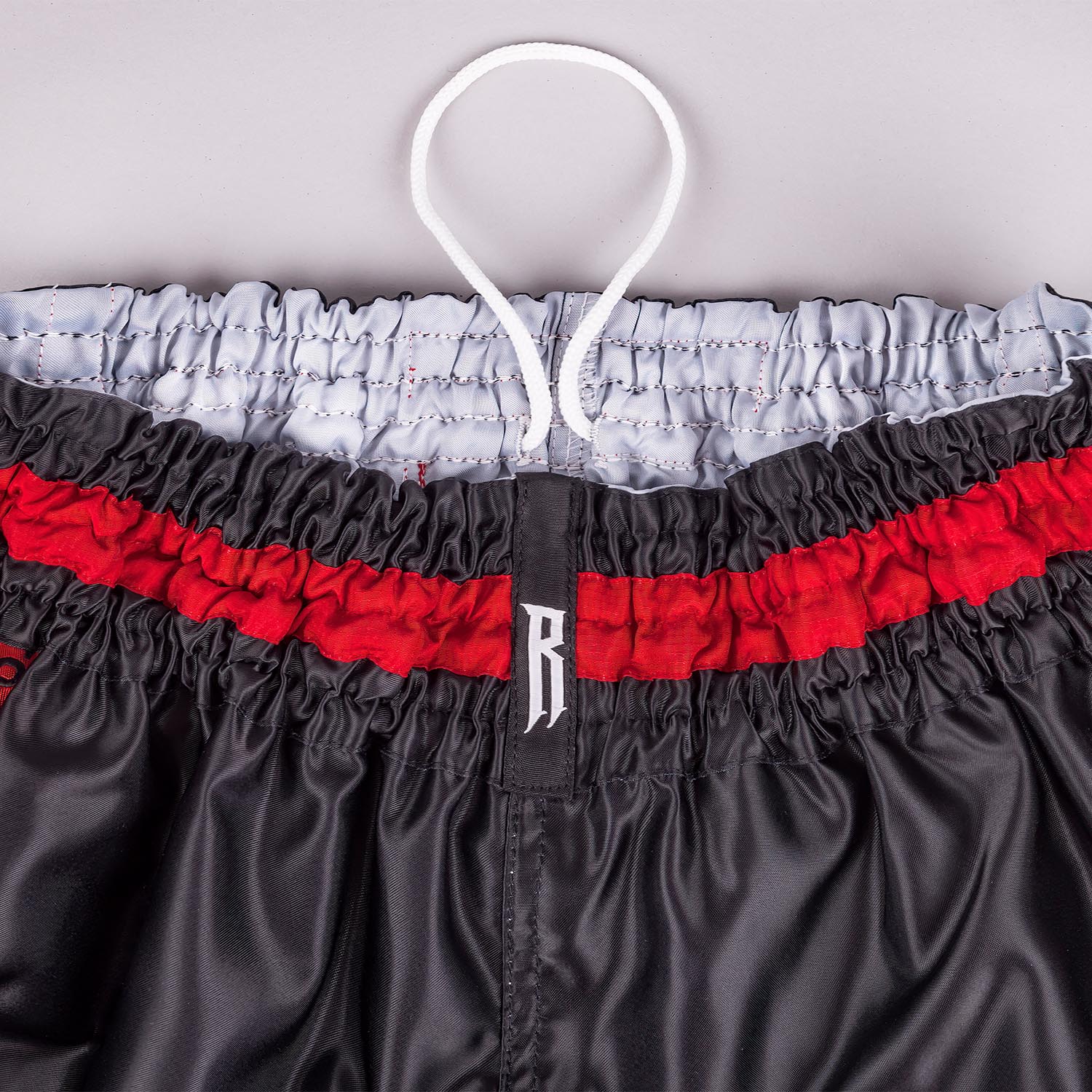 RINGLIFE Muay Thai Shorts, Vanguard, black-red, XXL
