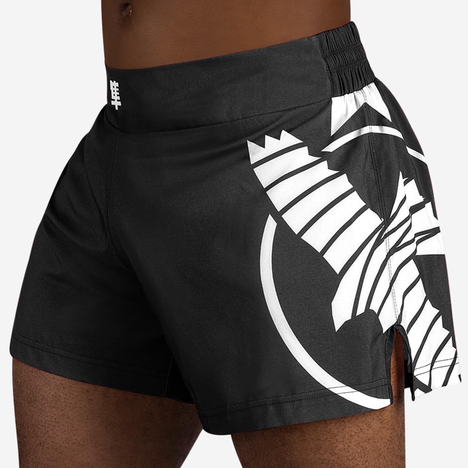 Hayabusa Kickbox Shorts, Icon, schwarz-weiß