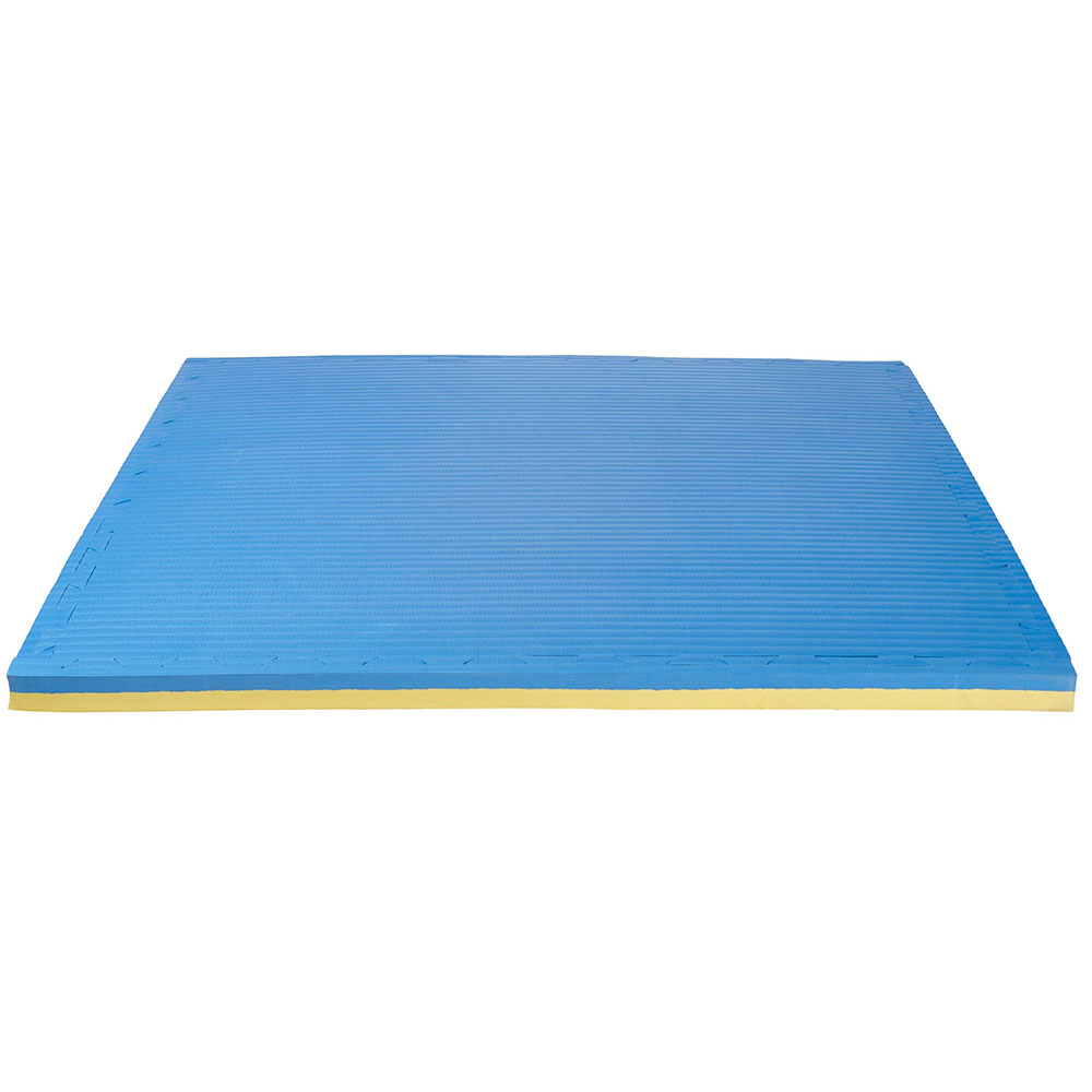 Ju-Sports Puzzle Mat, Pro Tatami, blue-yellow, 2 cm