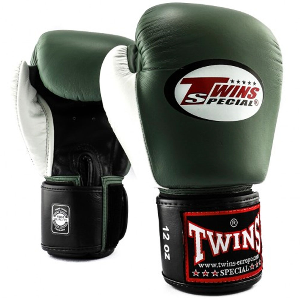 TWINS Special Boxhandschuhe, Leder, BGVL-4, olive-weiß