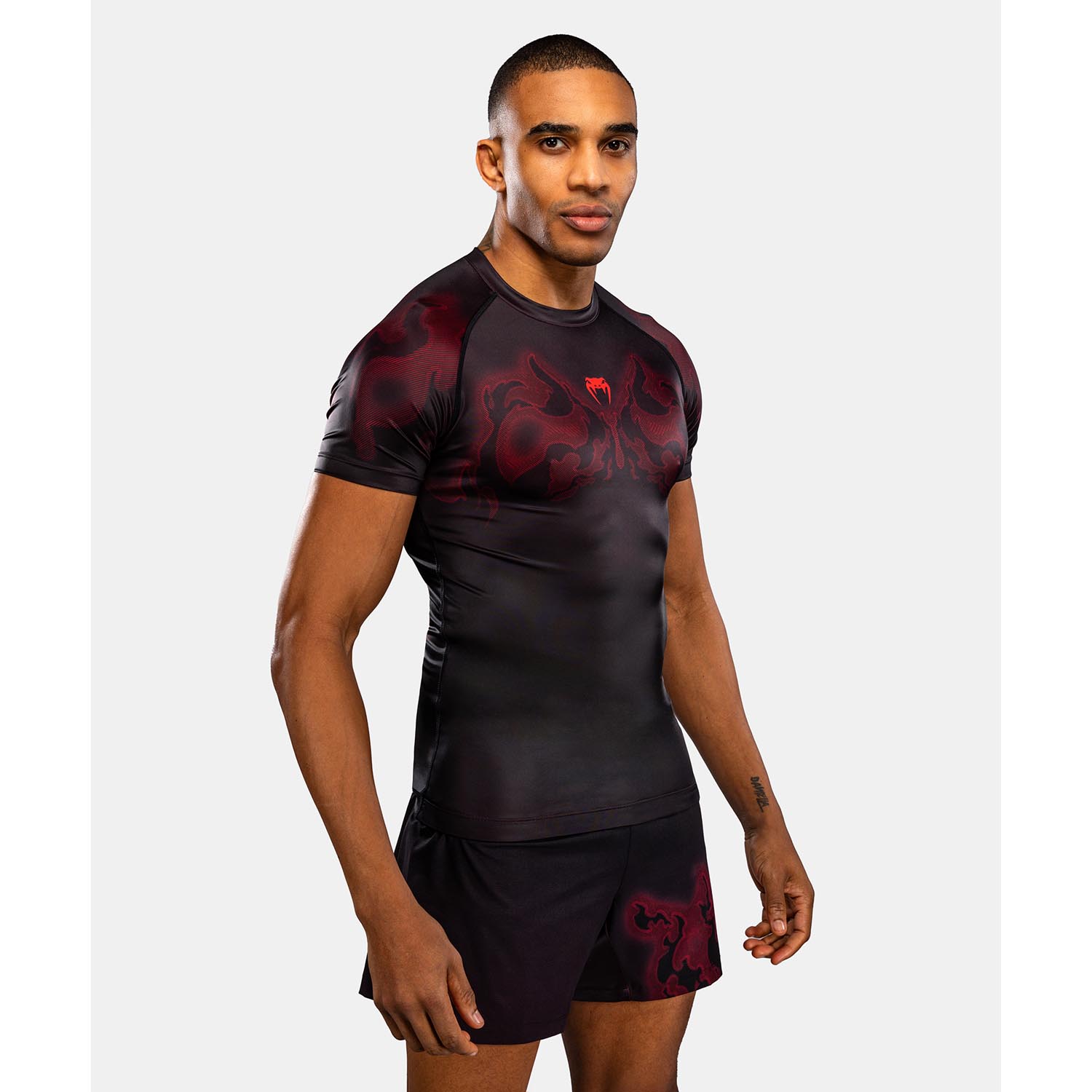 VENUM Rashguard, S/S, Spectre, black-red, XXL