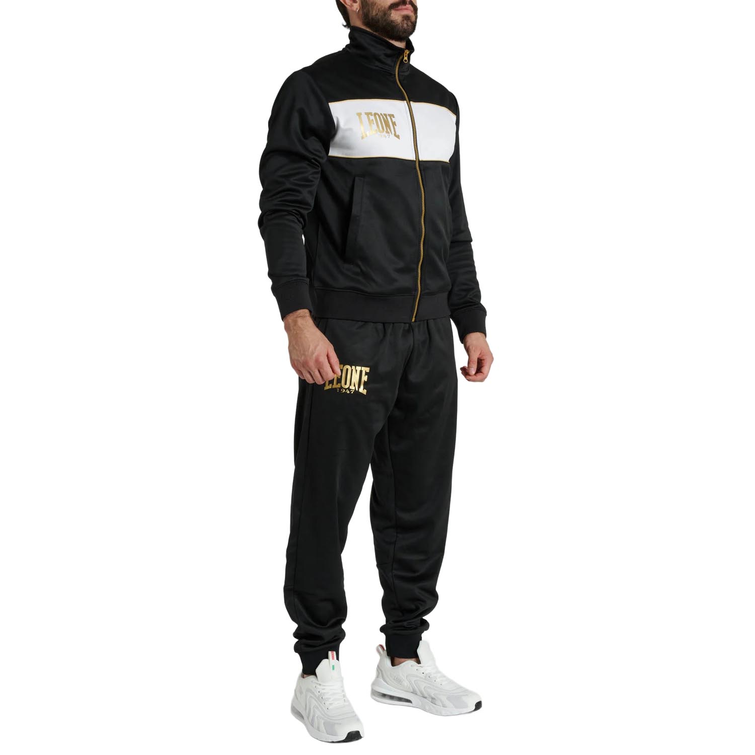 LEONE Trainig Jacket, Premium 2, black-white, XXL