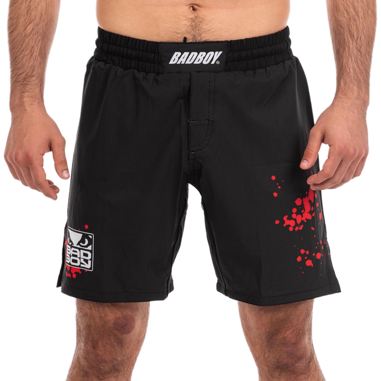Bad Boy MMA Fight Shorts, Splatter, black-red, M