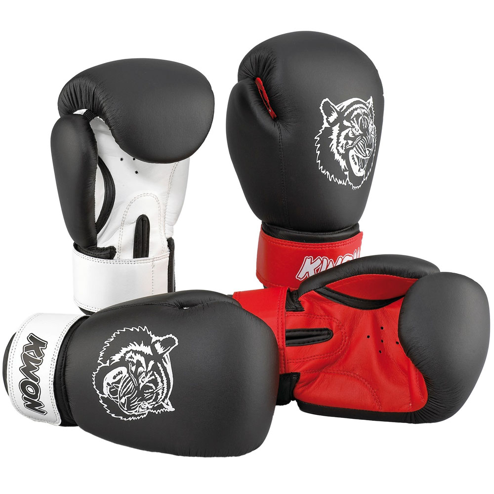 KWON Boxing Gloves, Kids, Tiger, black-red