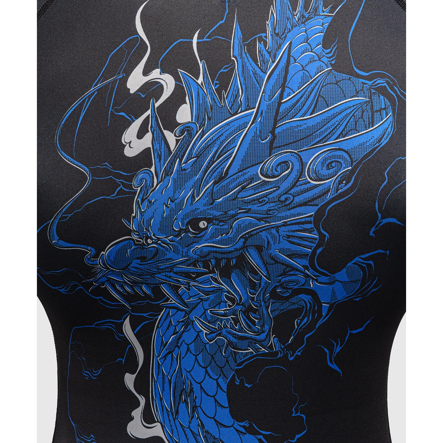 VENUM Rashguard, S/S, Thunder Dragon, black-blue, XXL