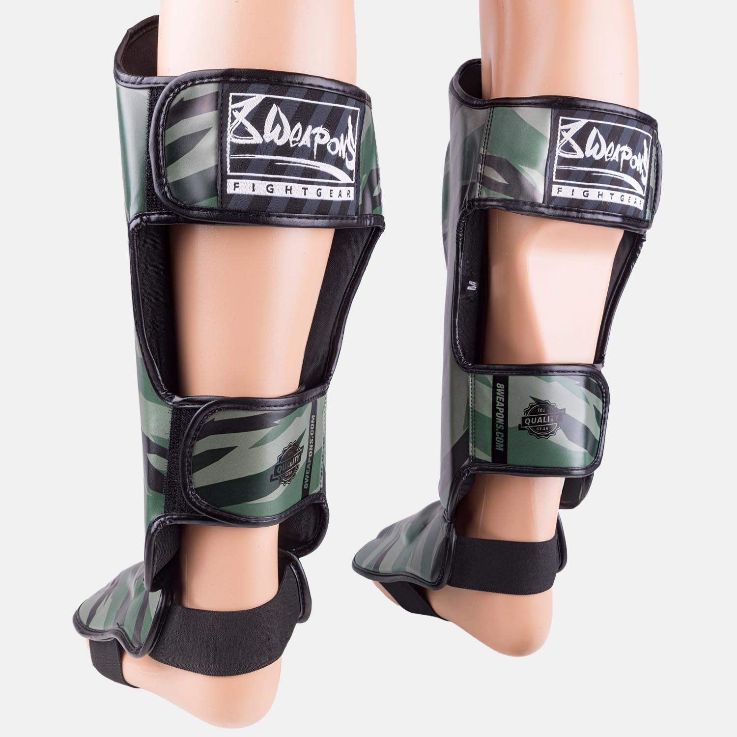 8 WEAPONS Shin Guards, Unlimited 2.0, woodland camo, L