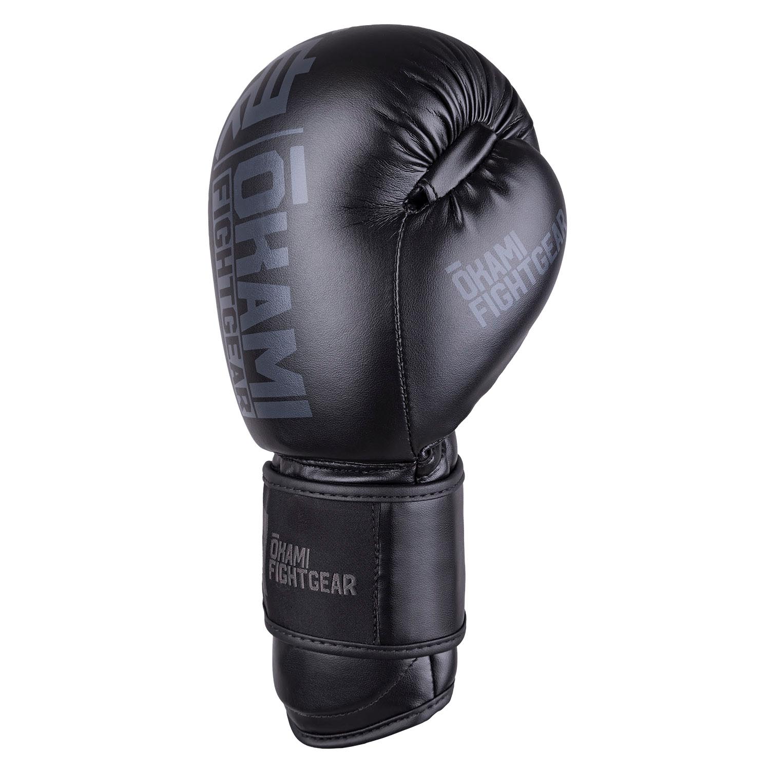 OKAMI Boxing Gloves, Rumble, black-black, 10 Oz