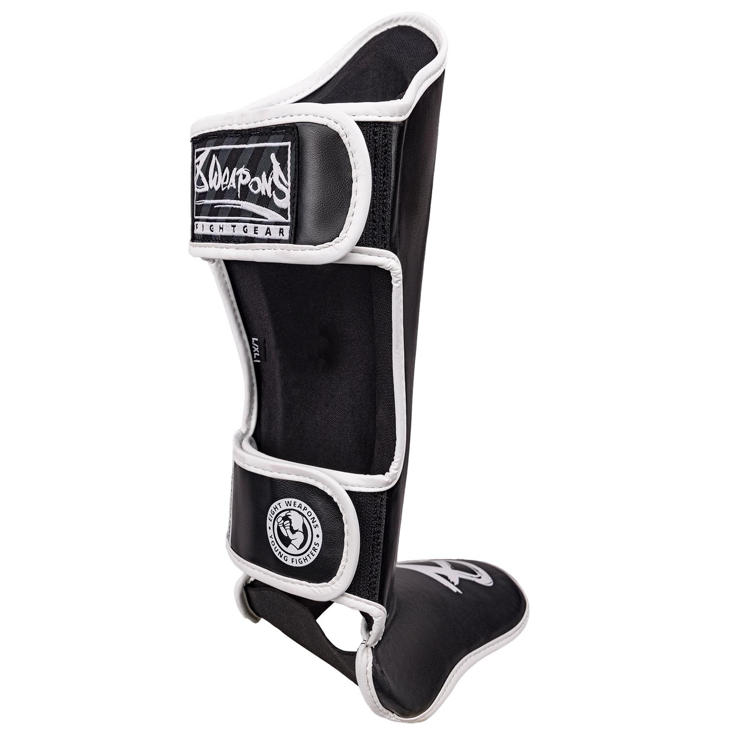 8 WEAPONS Shin Guards, Kids, Unlimited 2.0, black-white XXXL