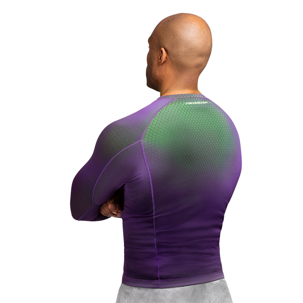 Hayabusa Rashguard, L/S, Fusion, purple-green