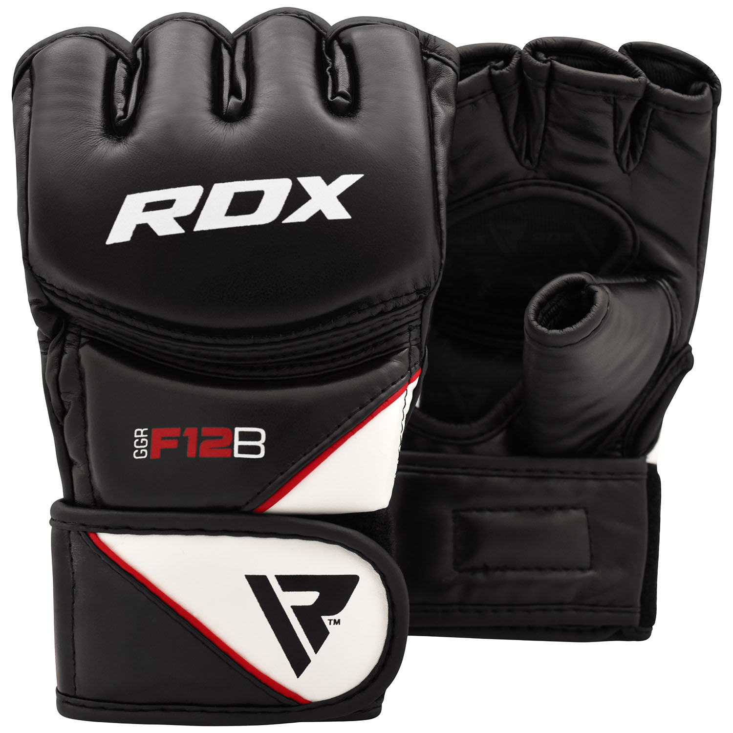 RDX MMA Boxing Gloves, New Model F12, black-white