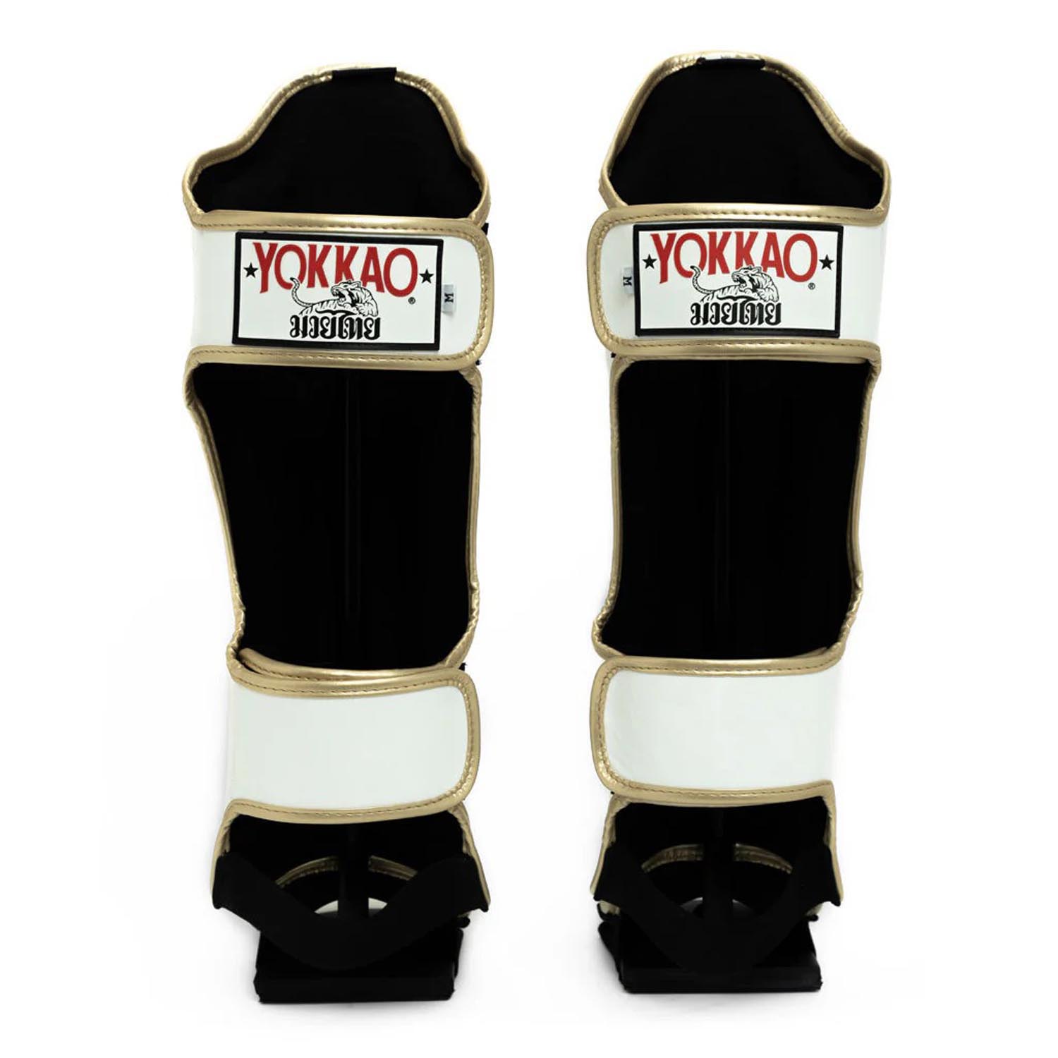 YOKKAO Shinguards, Original Gold, white-black-gold, L