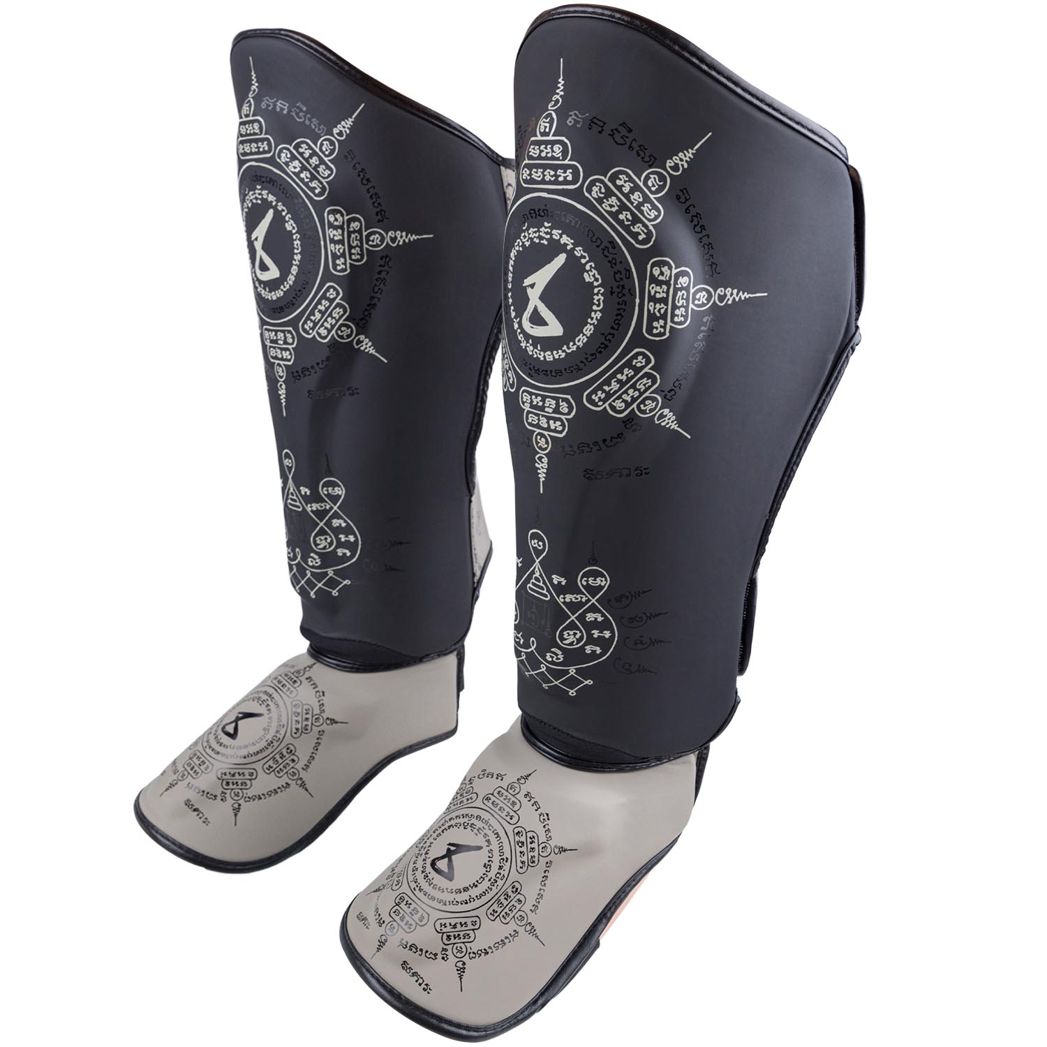 8 WEAPONS Shin Guards, 8 Ways Yant, black-sand, M