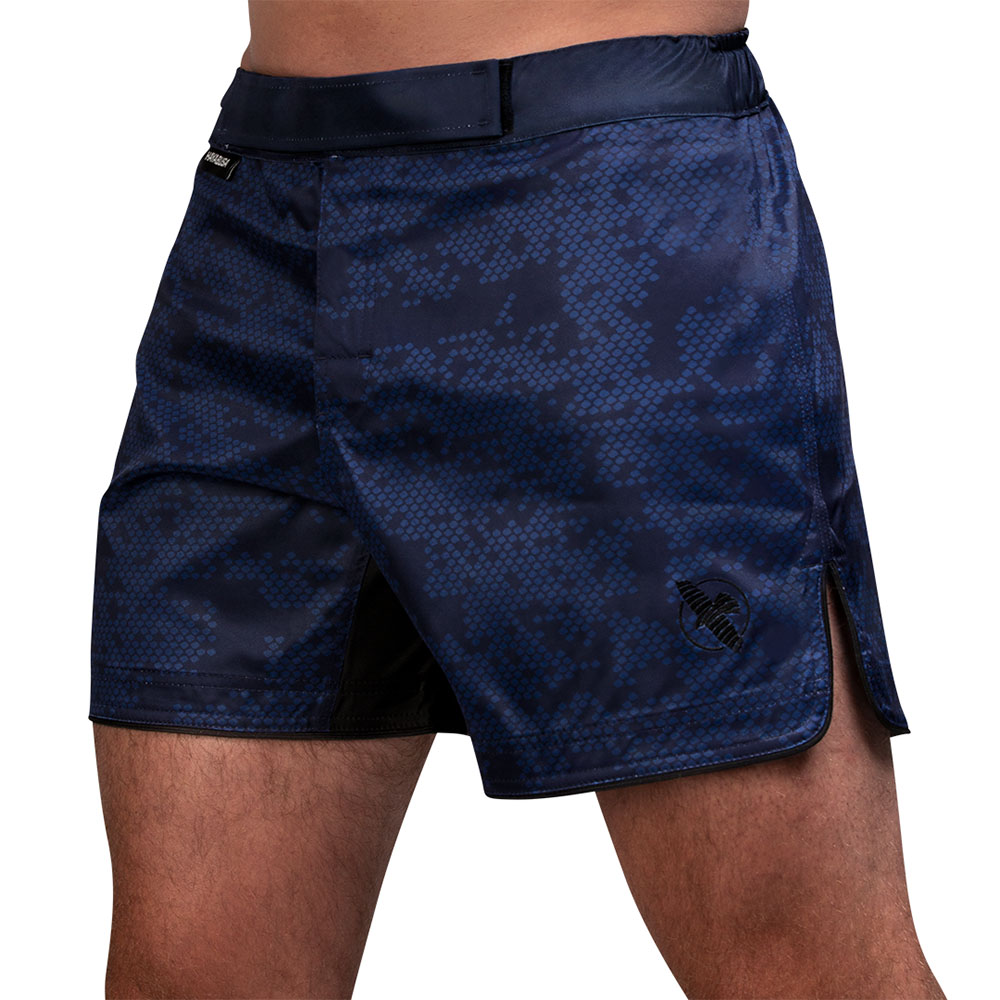 Hayabusa MMA Fight Shorts, Hex mid-length, navy