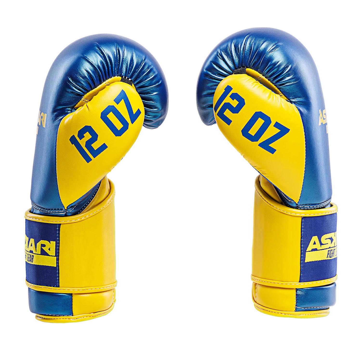 ASKARI Boxing Gloves, Sunstorm, blue-yellow, 14 Oz