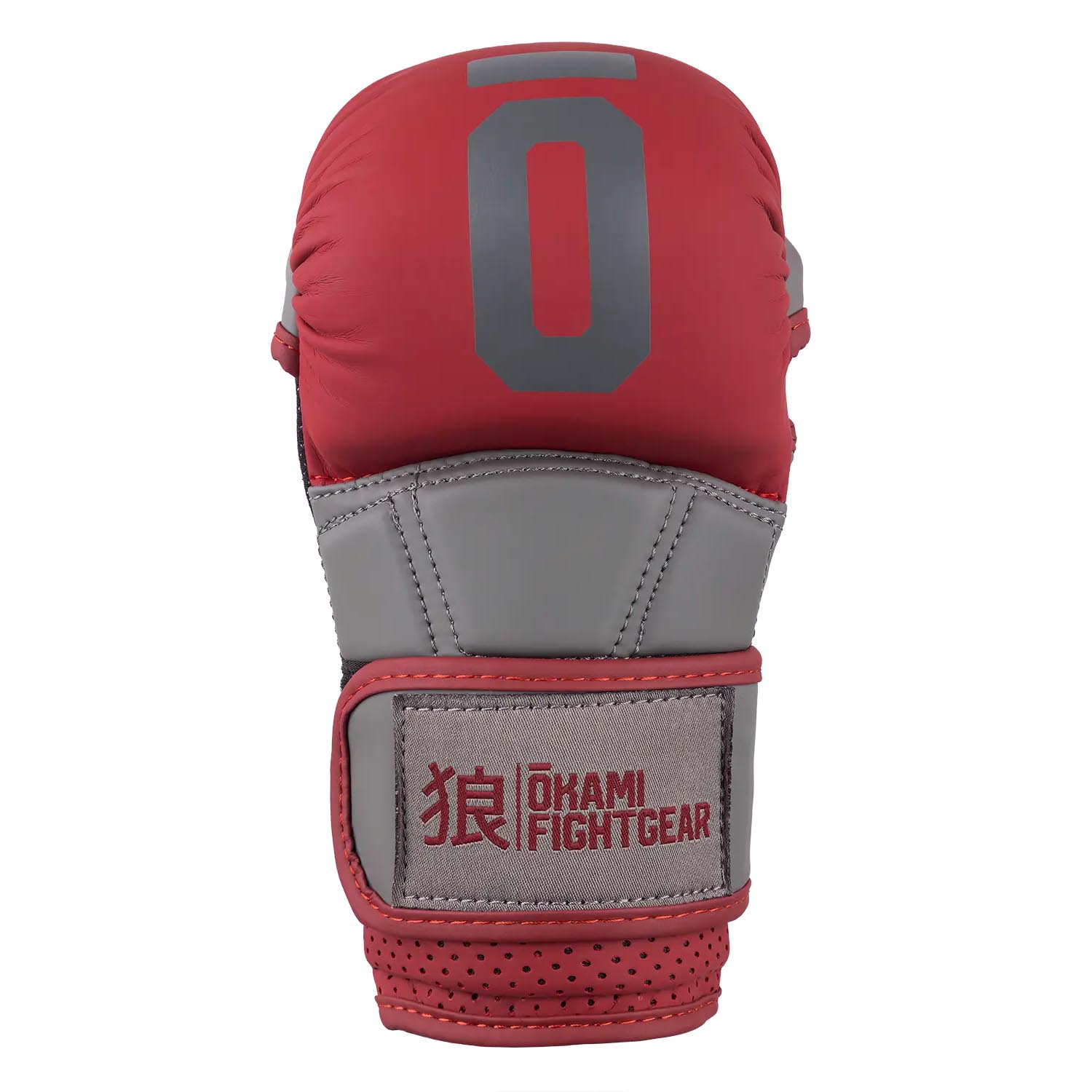 OKAMI MMA Sparring Gloves, Unity, red-grey, XXL