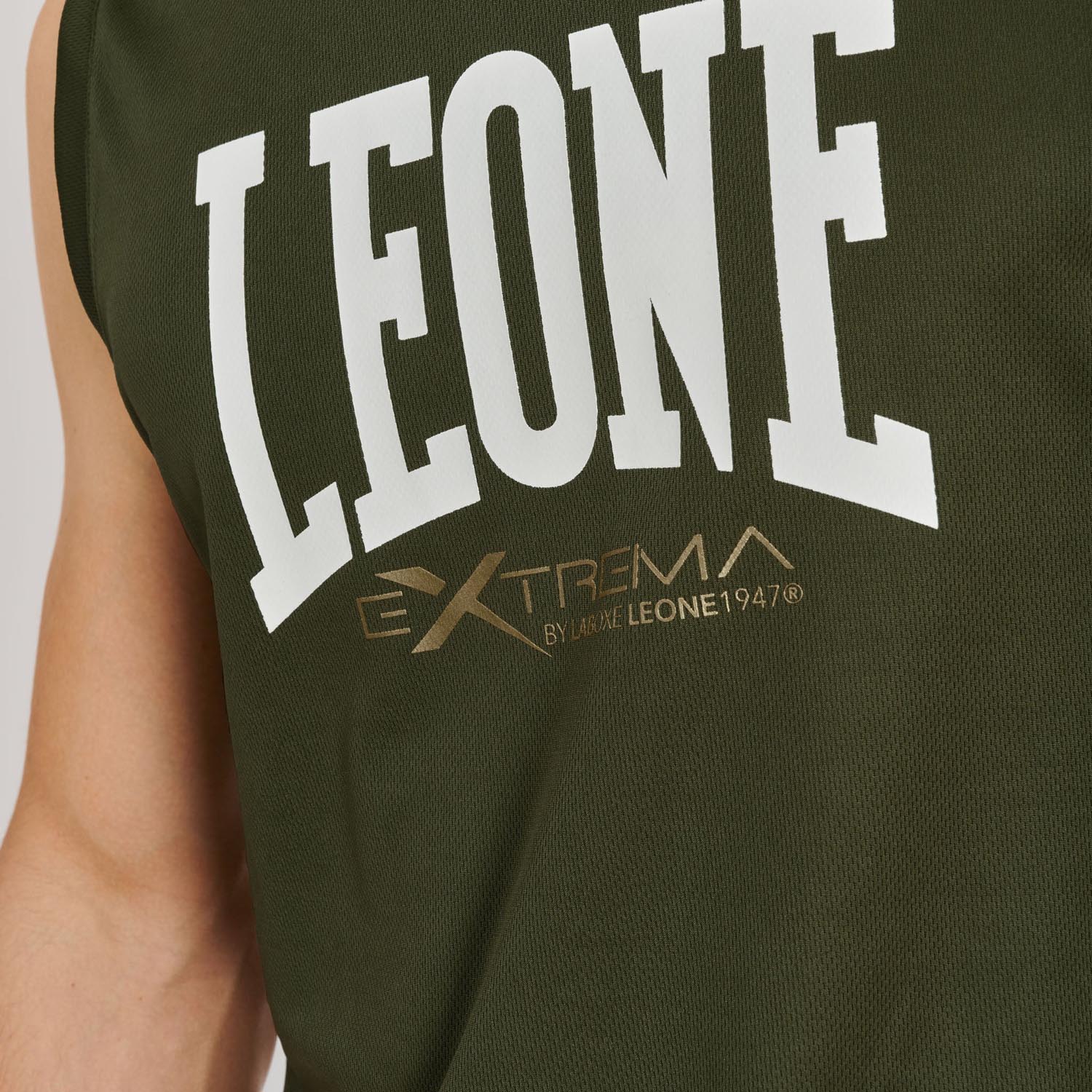 LEONE Tank Top, Logo, khaki-white, S
