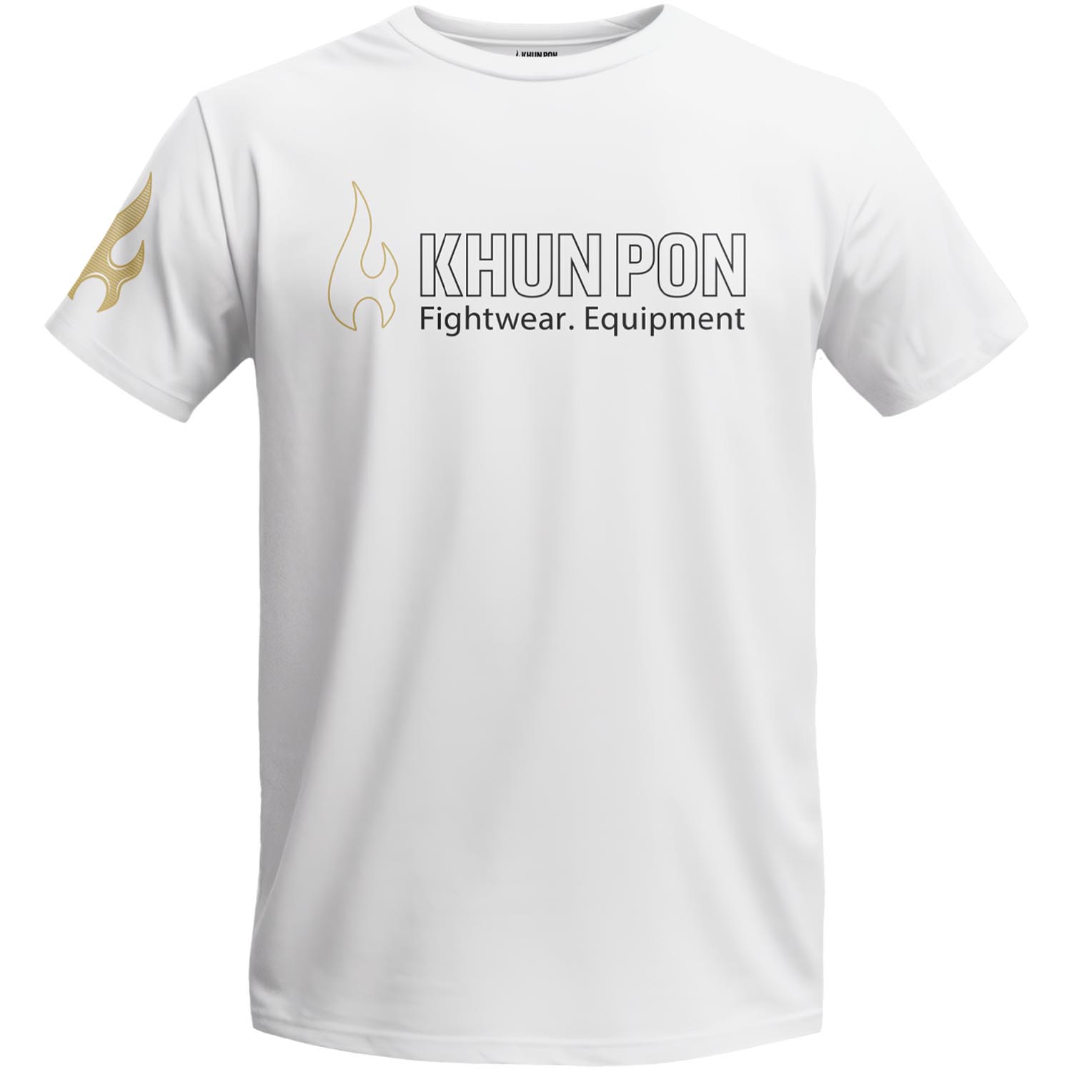 KHUN PON T-Shirt, Logo, outline white , M