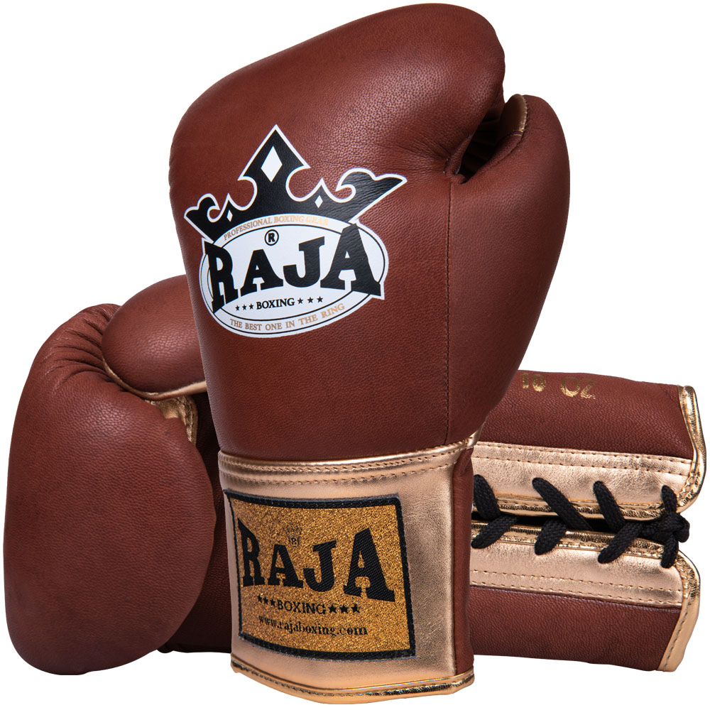RAJA Wettkampf Boxhandschuhe, LPGL-1, braun-gold