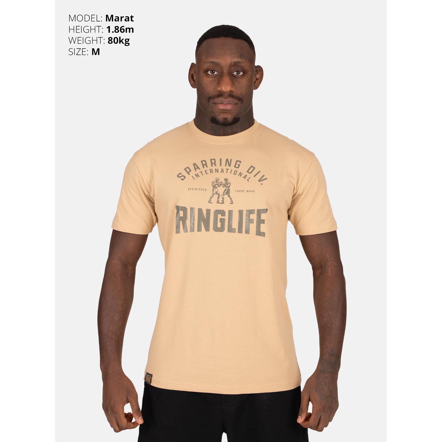 RINGLIFE T-Shirt, Sparring Div. Worldwide, sand-khaki, XXL