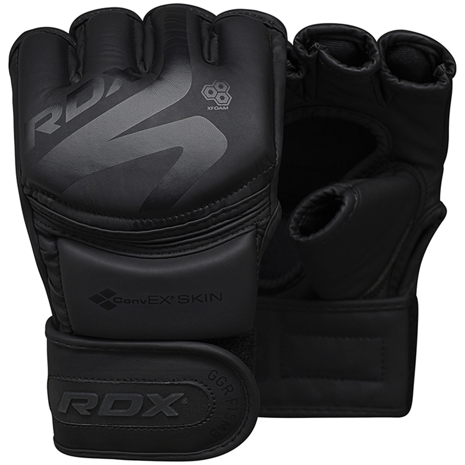 RDX MMA Boxing Gloves, Noir Series F15, black-matt