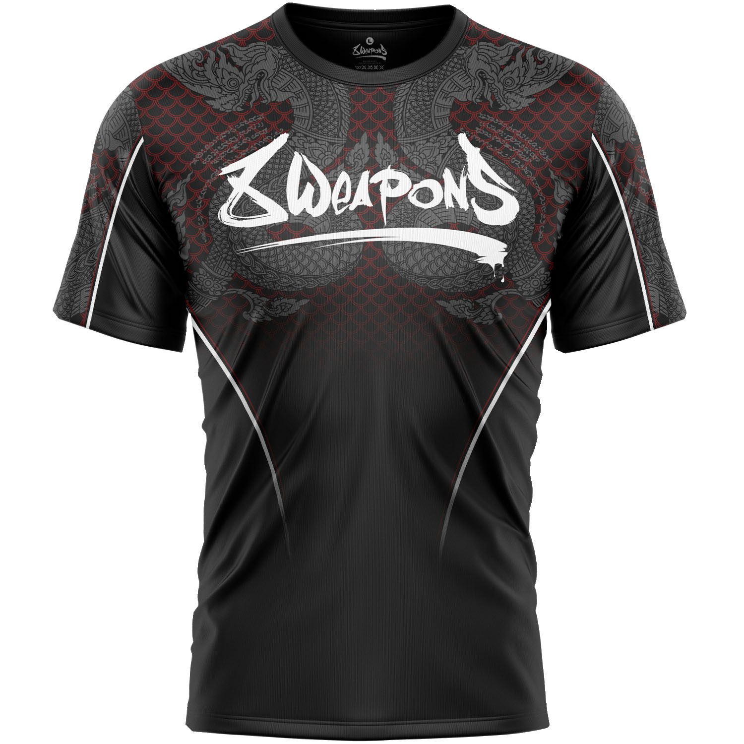 8 WEAPONS Functional T-Shirt, Naga Yant, schwarz-rot, M