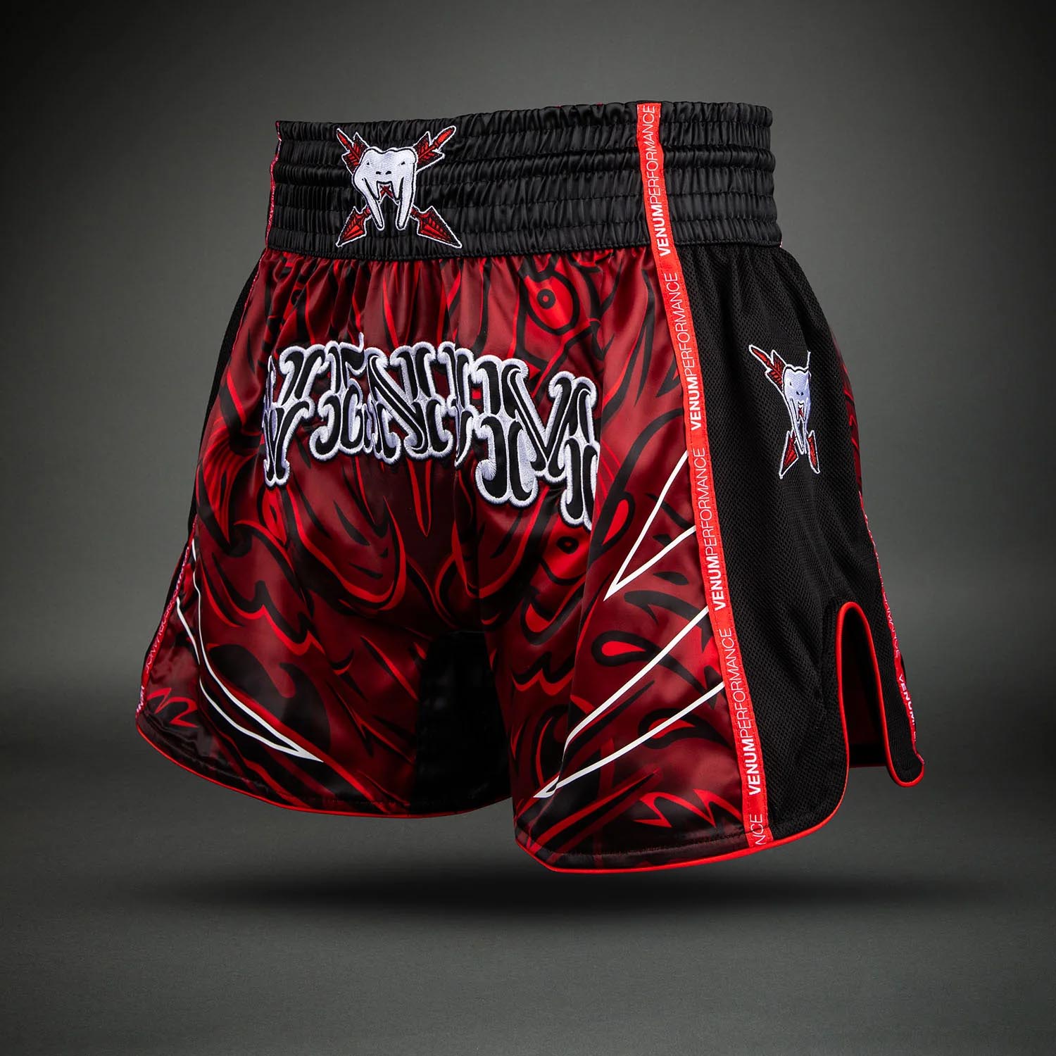 VENUM Muay Thai Shorts, Wolf Atak, black-red, XXL
