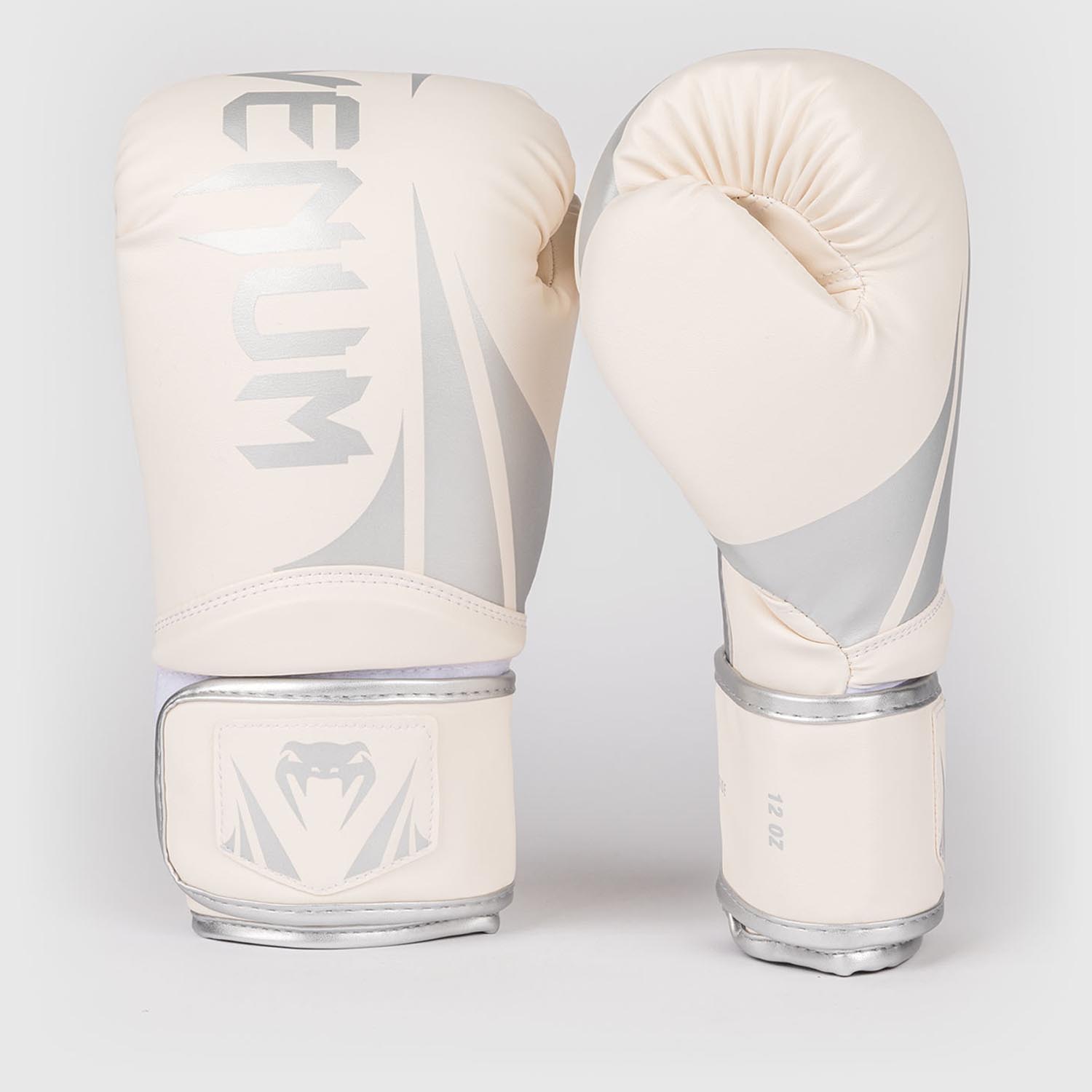 VENUM Boxing Gloves, Challenger 2.5, white-silver, 12 Oz