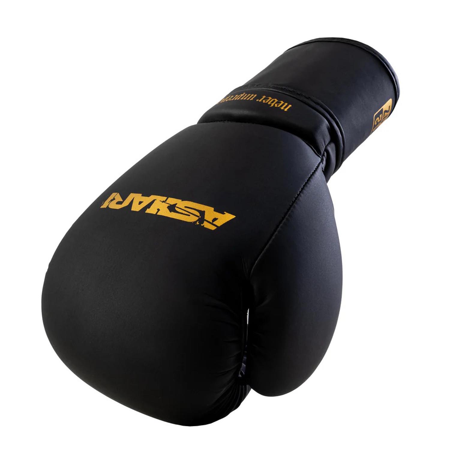 ASKARI Boxing Gloves, Nova, black-gold, 16 Oz