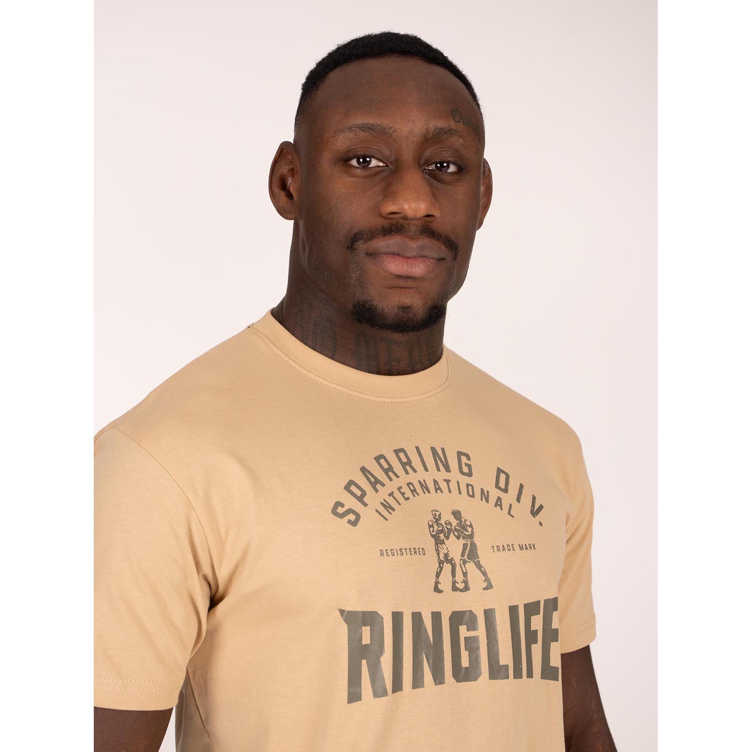 RINGLIFE T-Shirt, Sparring Div. Worldwide, sand-khaki, S