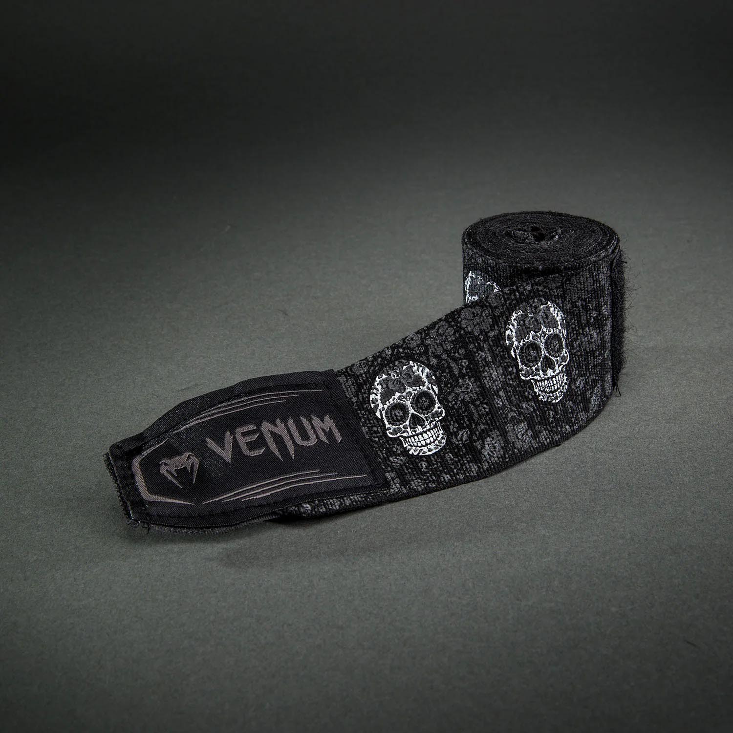 VENUM Handwraps, Santa Muerte, semi-elastic, 3 m, black-white
