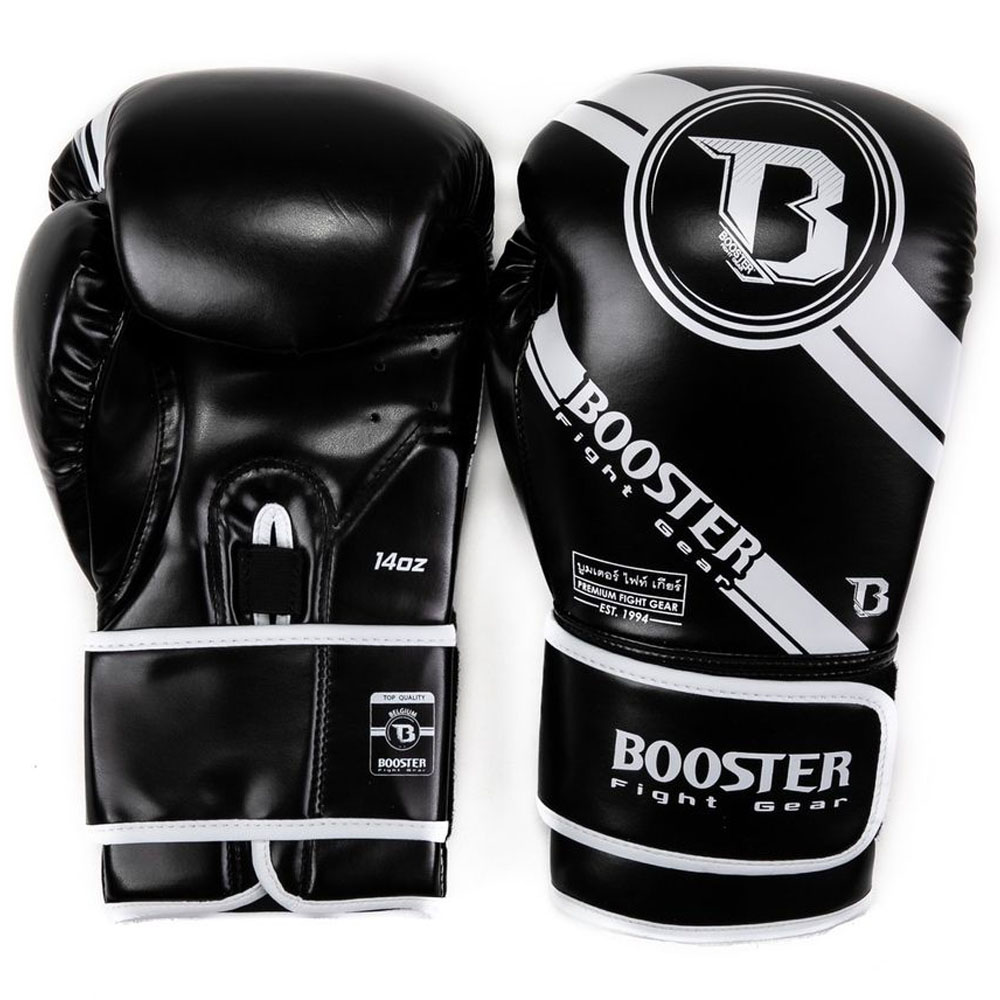 Booster Boxing Gloves, Premium Striker 1, black, 10 Oz