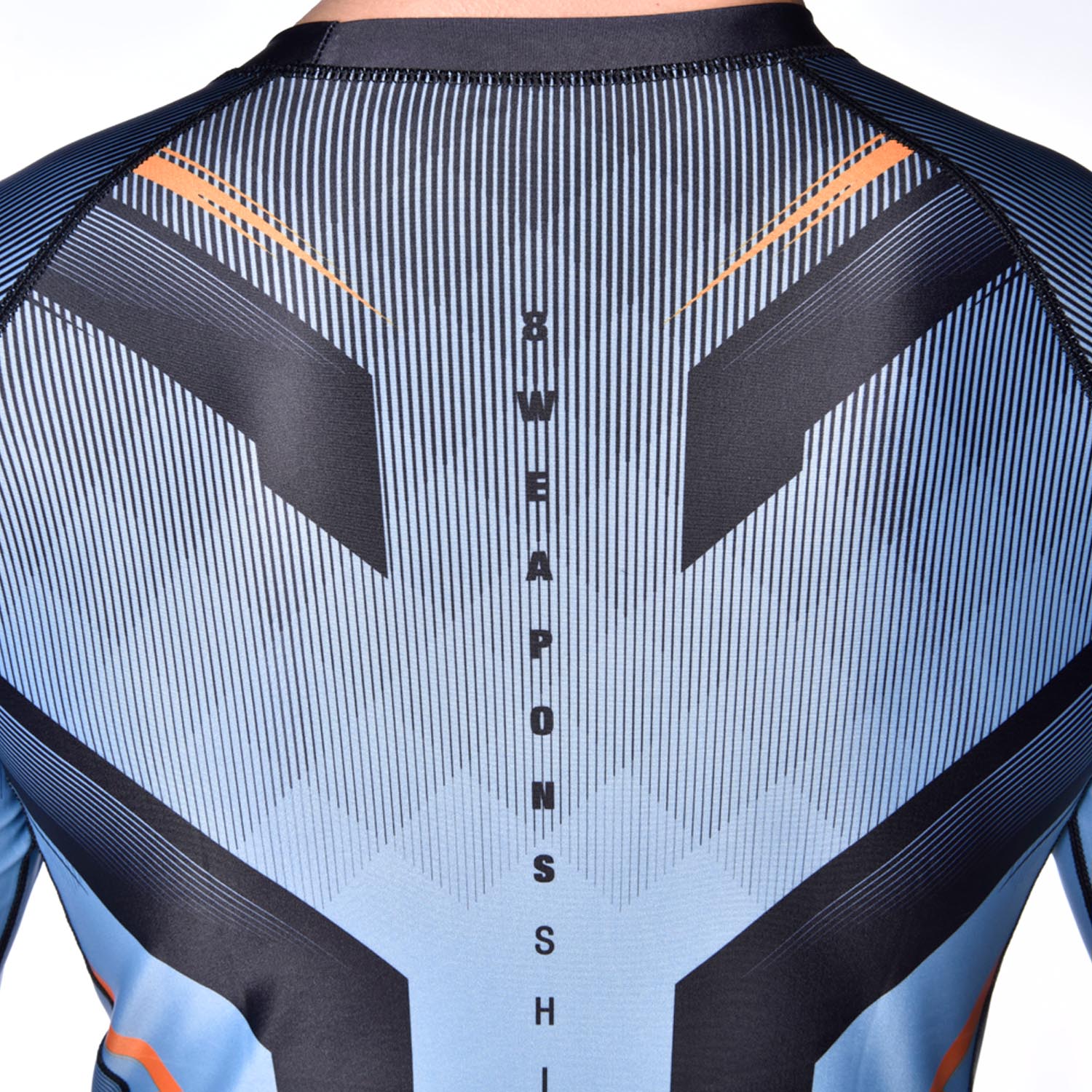 8 WEAPONS Rashguard, L/S, Shift, ice-grey-orange, XXL