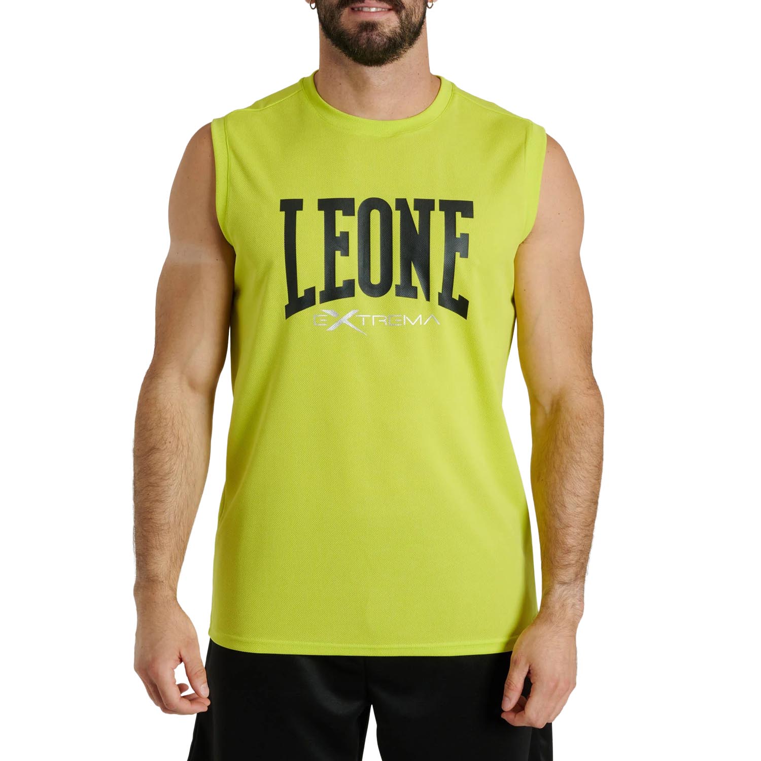 LEONE Tank Top, Logo, yellow-black, S