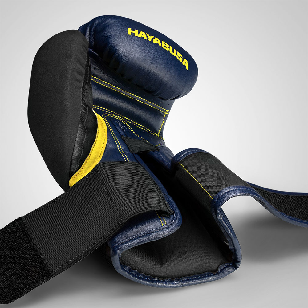 Hayabusa Boxing Gloves, T3, navy-yellow
