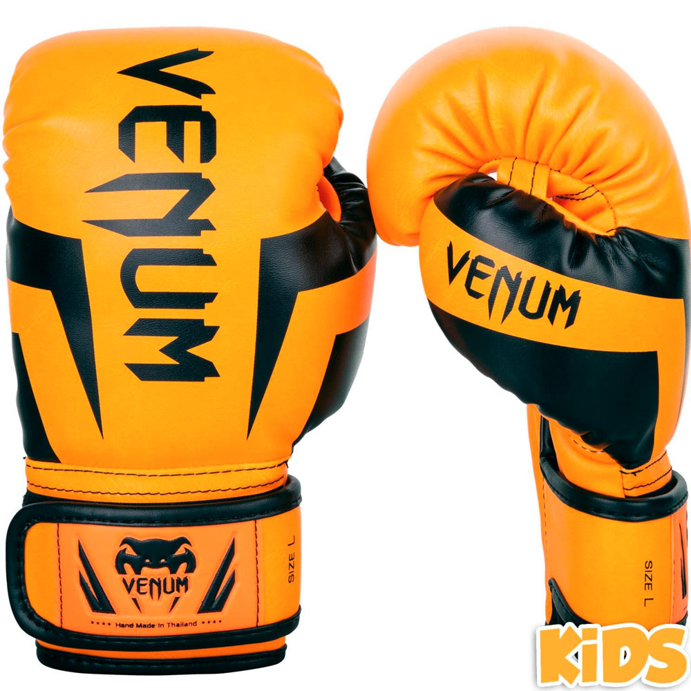 VENUM Boxing Gloves, Elite, Kids, orange
