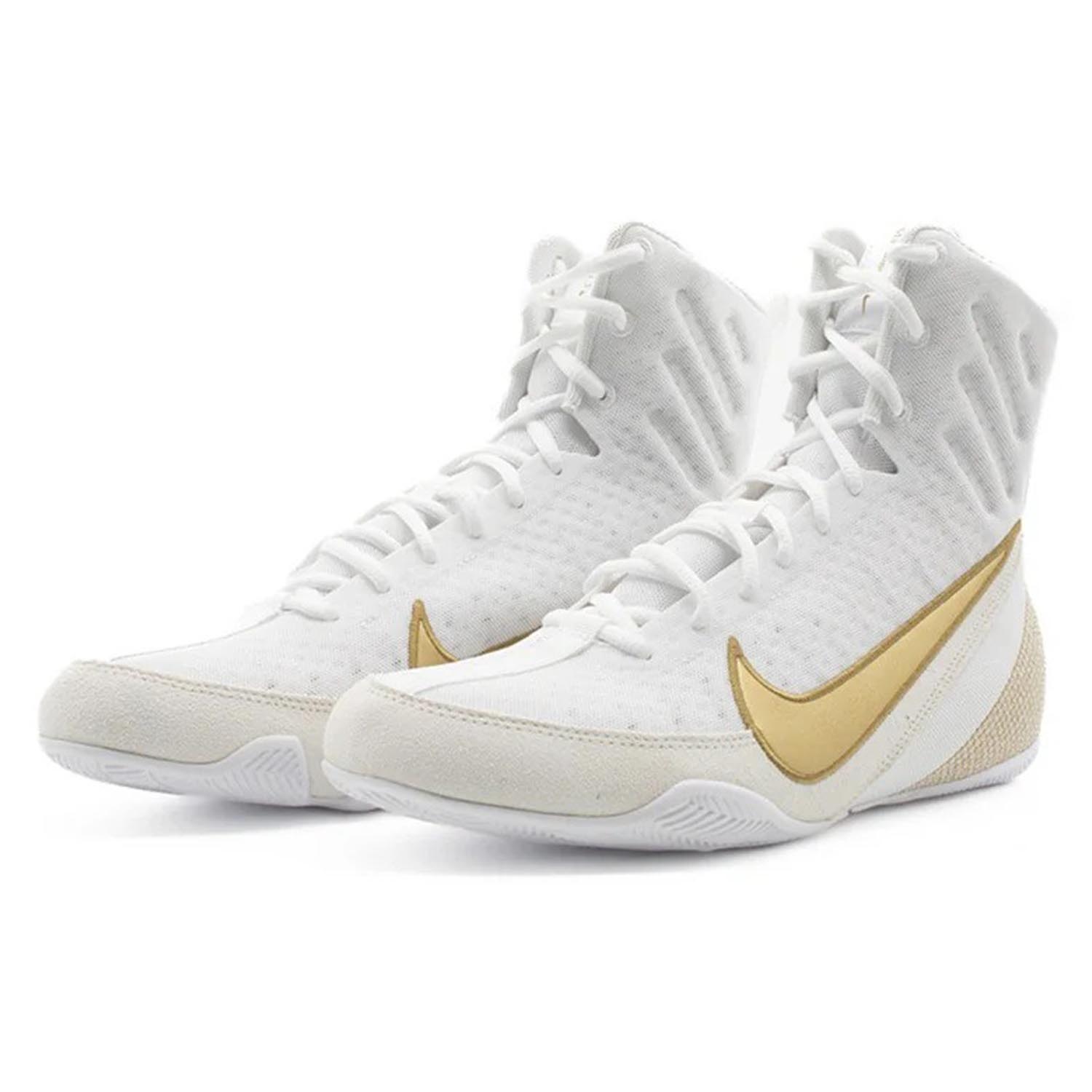 NIKE Boxing Shoes, Machomai 3, white-gold