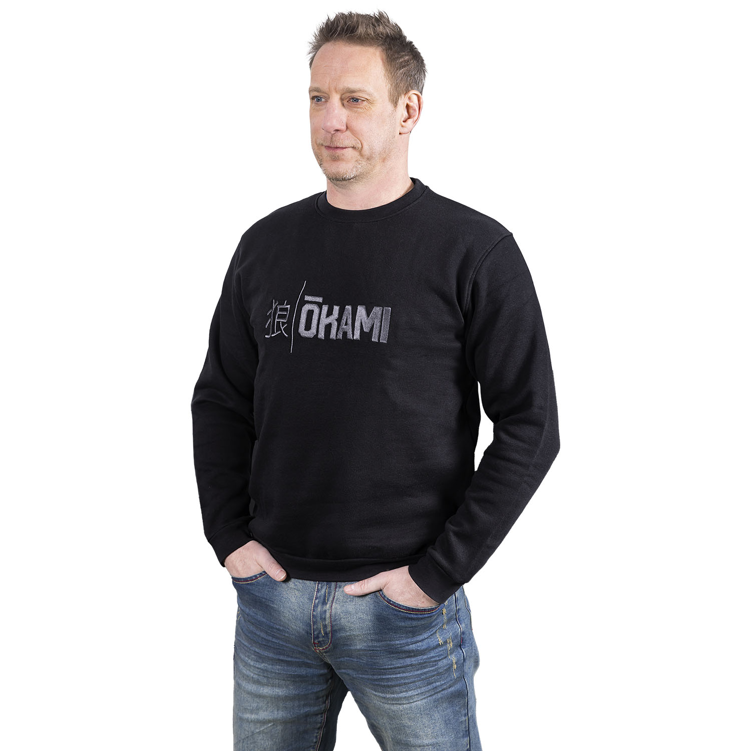 OKAMI Pullover, Spirit, black, L
