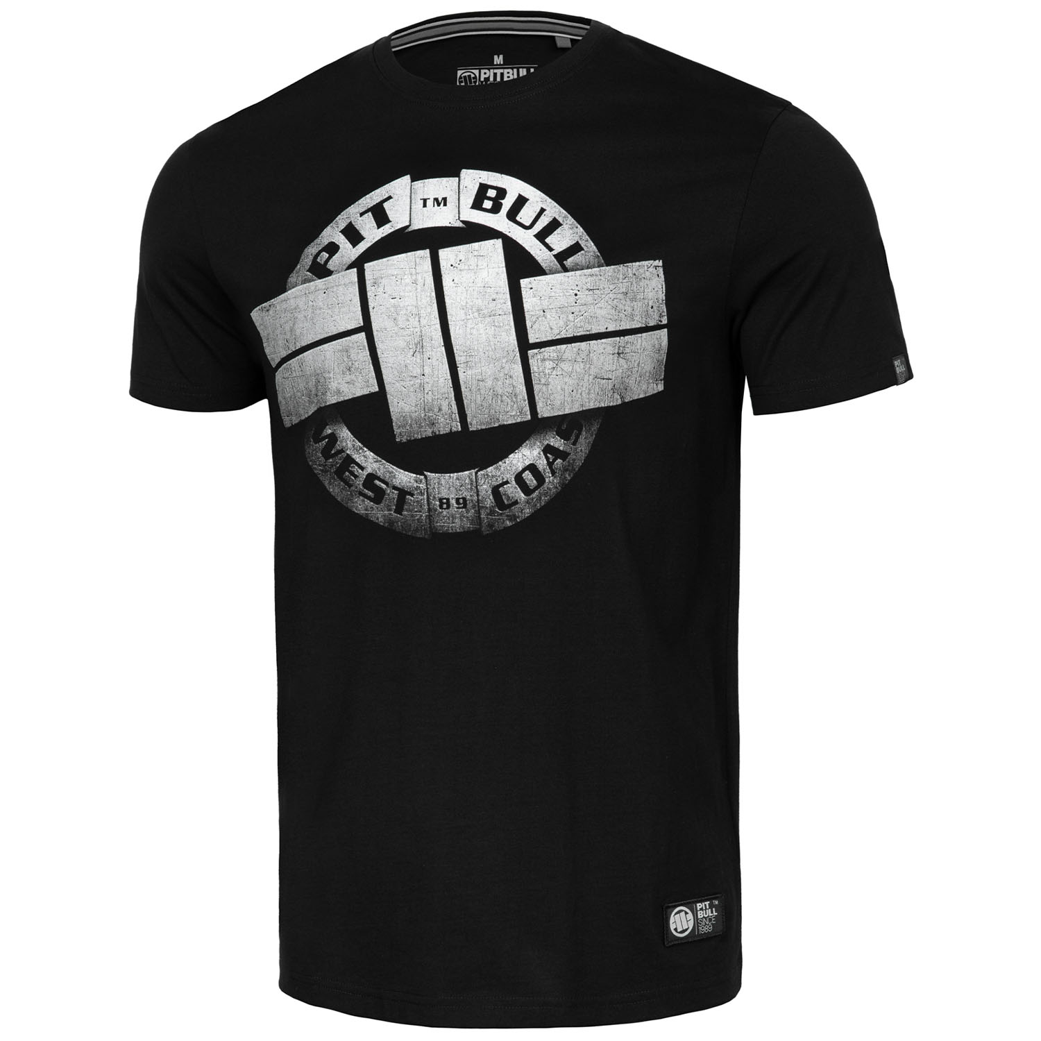 Pit Bull West Coast T-Shirt, Steel Logo, schwarz, XL