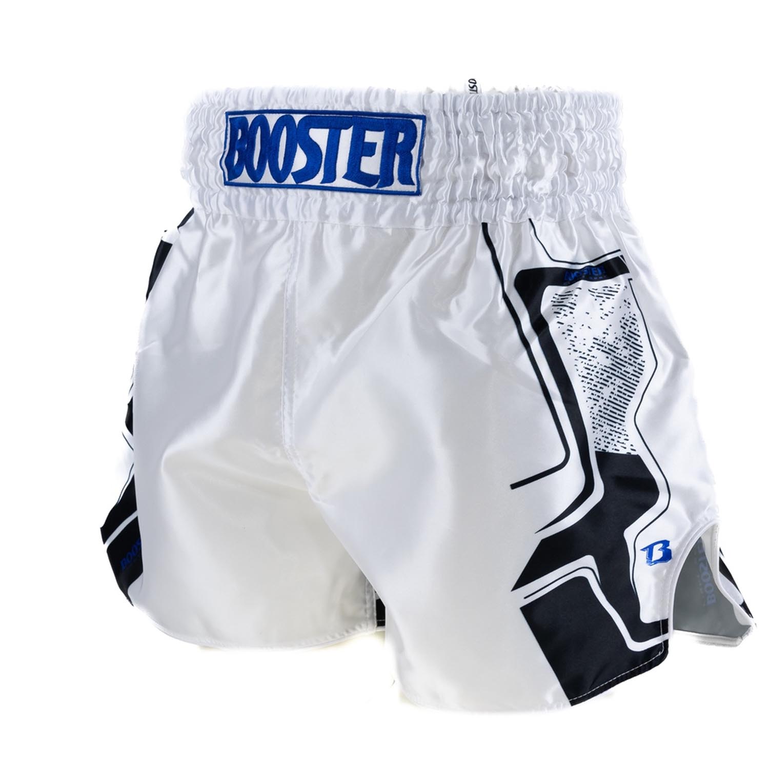 Booster Muay Thai Shorts, Ignite 3, white-black, S