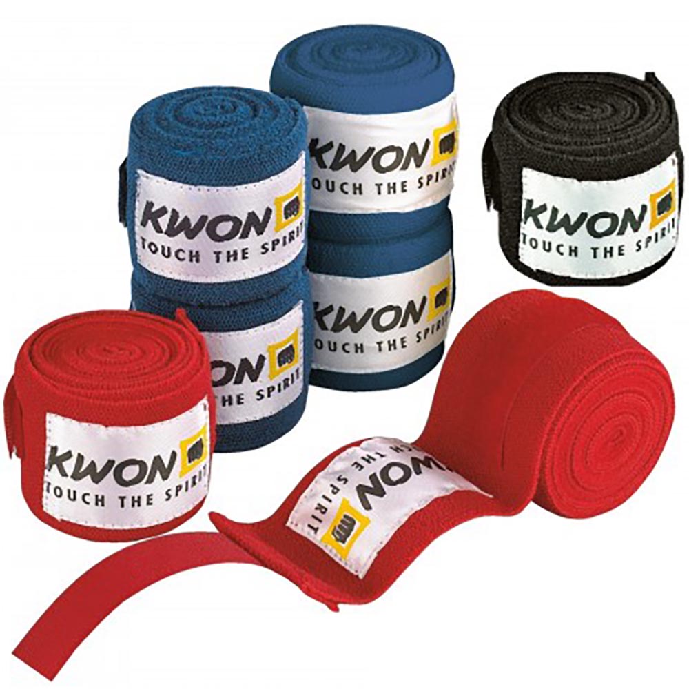 KWON Hand Wraps, inelastic, 4.5 m, red